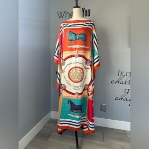 Vibrant Multicolor Scarf Dress